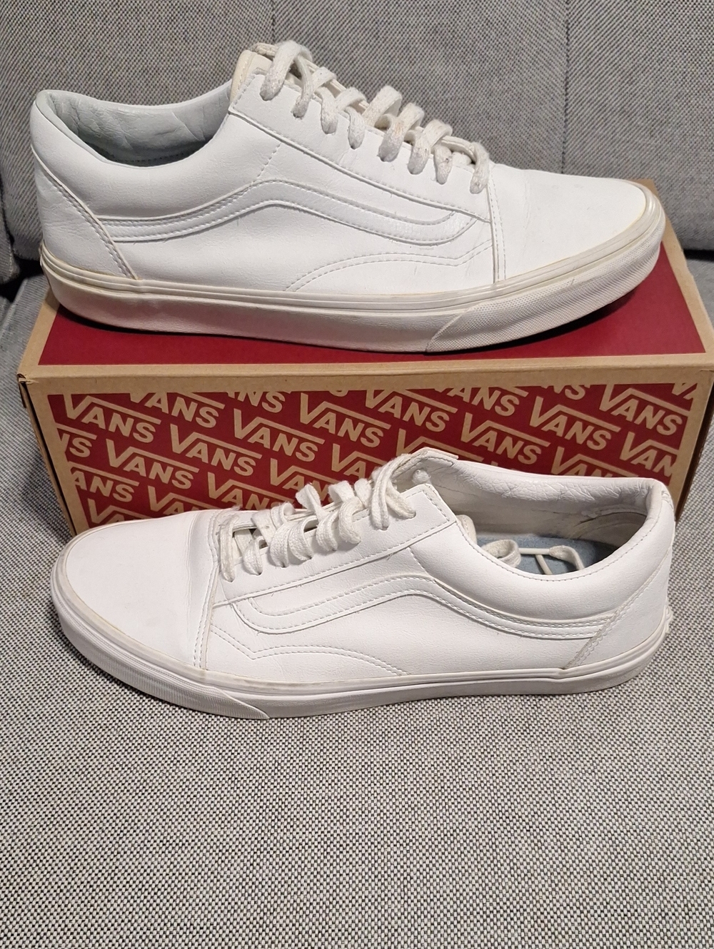 NWOT Vans Old Skool Lace Up | Classic Tumble - True White | Size 12